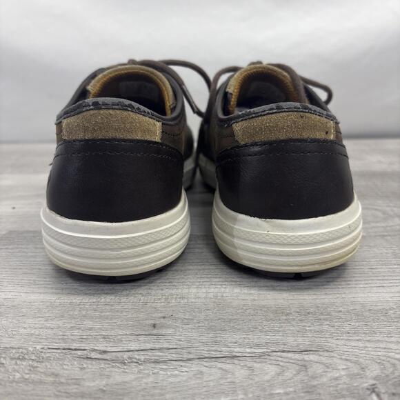 Men Sz 8 Skechers Porter Ressen Dark  Brown Leather Lace Up Sneaker 64737 - Picture 4 of 16